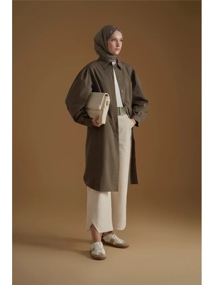 Armine Karpuz Kol Tunik Elbise Haki