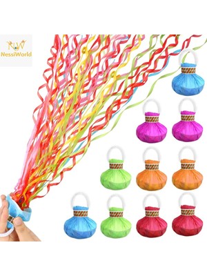 Freedom Storee 30 Şeritli Renkli Elle Atılan Konfeti – 5 Metre Uzayan Şerit Konfeti 1 Adet