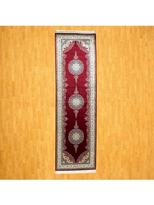 Mevlana Bazaar Üçlü Madalyon Motifli 90 x 300 Ipek Yolluk