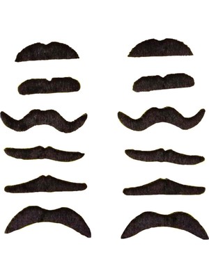 Freedom Storee Kostüm Partisi Takma Bıyık 6 Model 12 Adet