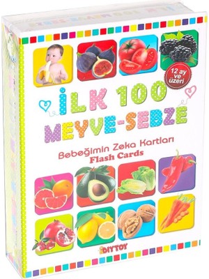 Markaon 1765 Flash Card Ilk 100 Meyveler Eğitici Kartlar
