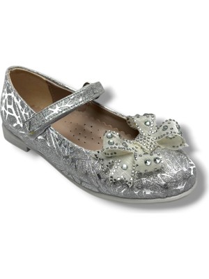 İremsu Iremsu 7053-26 Simli Satentaşlı Kurdeleli Tek Bantlı Kız Çocuk Babet 26-30