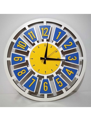 Şık Ahşap Duvar Saati, Modern ve Doğal Tasarım, Dekoratif Saat