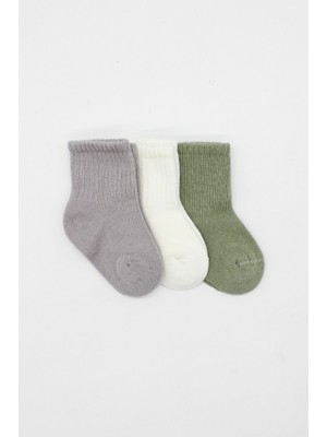 Freedom Storee Koala Boy 3'lü Penye Soket Çorap 10133 Gri