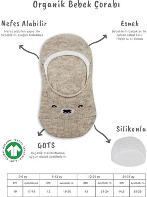 Freedom Storee 2'li Babet Cute Face Penye Çorap 30103 Bej Beyaz