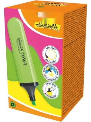 Ulu Pazarlama Fosforlu Kalem Seti, 12'li Kutu, Yeşil