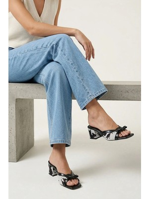 Ziya, Kadın Topuklu Terlik 161996Z615 Siyah