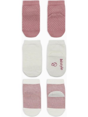 Freedom Storee Nessiworld Puanlı Kaymaz Penye Soket Çorap 3'lü BS10108 Pudra