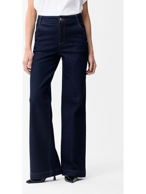 Love My Body Bol Paça Denim Pantolon Lacivert 153LO026000