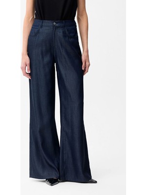 Love My Body Beli Lastikli Pantolon Lacivert 153LO049000