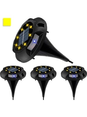 Ulu Pazarlama 4'lü Güneş Enerjili Bahçe Işıklandırma Seti - Dış Mekan Kullanımı Için