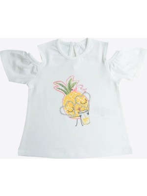 Kitikate Organik Juice T-Shirt Beyaz