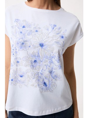 Love My Body Baskılı T-shirt Kemik 175L9970002