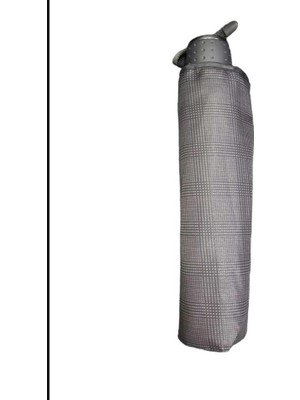 Es Dekor High Quality Umbrealla Siyah Ekose Unisex Şemsiye Manuel Katlamalı Çanta Tip Rüzgar Dayanıklı 1 Adet