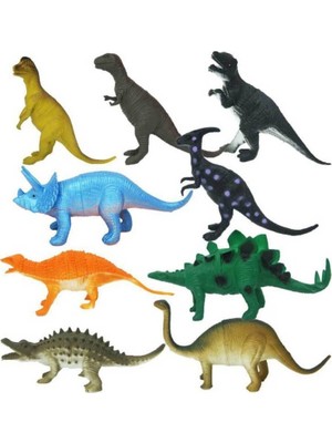 Markaon 0714 Dinozorların Dünyası Poşetli 9'lu Hayvan Oyun Seti