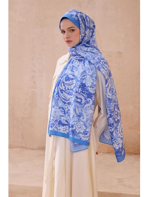 Belli Fresh Modal Mavi Beyaz Şal 4