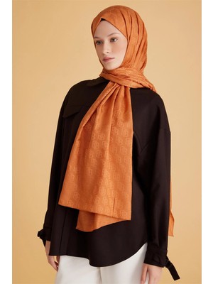 Belli Fresh Monogram Turuncu Şal 1