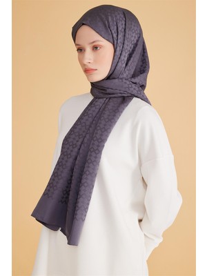 Belli Fresh Geometrik Desen Antrasit Safir Şal 2 - 98