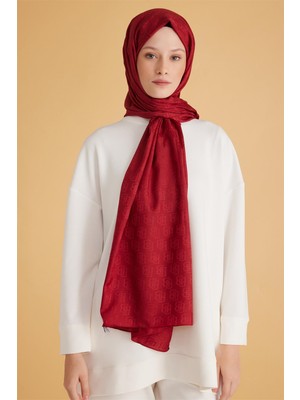 Belli Fresh Monogram Bordo Şal 1