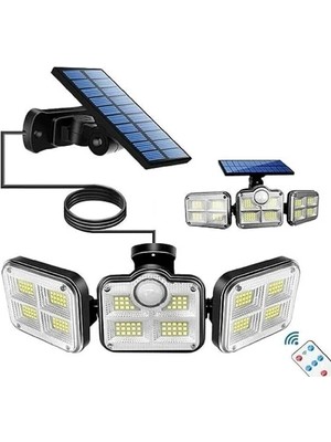Ulu Pazarlama Güneş Enerjili 122 Ledli Hareket Sensörlü Bahçe Aydınlatma