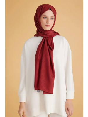 Belli Fresh Monogram Koyu Bordo Şal 2
