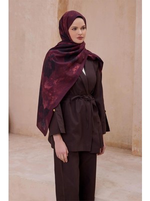 Belli Fresh Çiçek Desen Kırmızı Vintage Şal 1 - 19