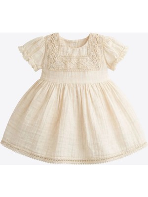 Kitikate Organik Ella Müslin Elbise Natural