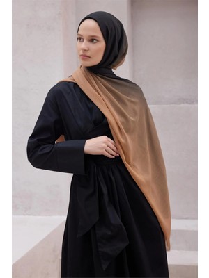 Belli Fresh Geçişli Desen Siyah-Vizon Degrade Şal