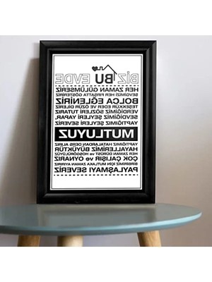 Ulu Pazarlama Aileye Özel Baskılı Dekoratif Çerçeve, A4 Boyut