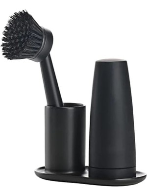 Ulu Pazarlama Pratik Üç Parçalı Bulaşık Seti - Fırça, Sabunluk ve Tutucu