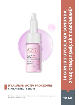 Avene Hyaluron Activ Procedure Peptit (%10) Niasinamid (%6) ve Hyalüronik Asit (%1) İçeren Serum 20 ml