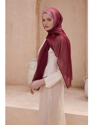 Belli Fresh Degrade Desen Bordo Degrade Şal - 1020