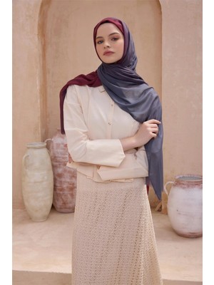 Belli Fresh Degrade Bordo-Füme Şal