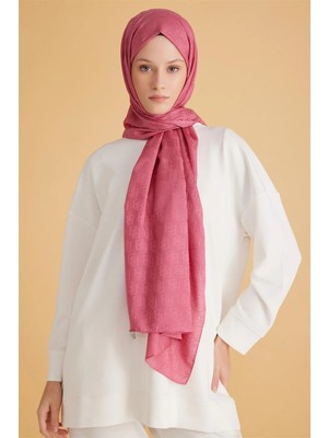 Belli Fresh Monogram Pembe Şal 1