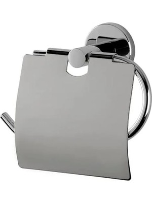 Ulu Pazarlama Kapaklı Metal Tuvalet Kağıtlığı, Krom Kaplama