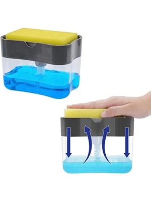 Ulu Pazarlama Pratik 2'si Bir Arada Sıvı Sabunluk ve Bulaşık Yıkama Süngeri Haznesi