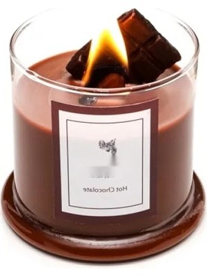 Ulu Pazarlama Büyük Üfleme Cam Vegan Mum - 380 gr