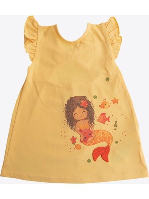 Kitikate Organik Little Marmaid Elbise Sarı