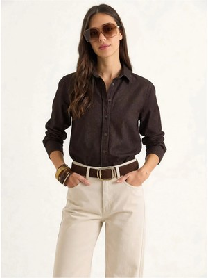 Shade Kadın Regular Fit Denim Gömlek