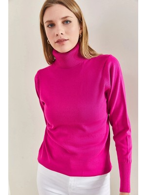 Shade Kadın Balıkçı Yaka Fitilli Kazak