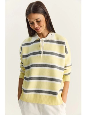 Shade Kadın Polo Yaka Triko Kazak