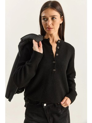 Shade Kadın 5 Düğmeli Kazak