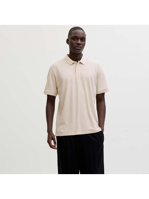 Jack & Jones Jack&jones Basic Erkek Bej Polo Yaka Tişört
