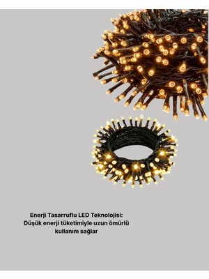 Sayarmarkt 10 Metre LED Işıklı Dekoratif Parti ve Kutlama Aydınlatması