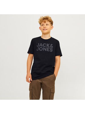 Jack & Jones Jack&jones Corp Logo Erkek Çocuk Siyah Tişört