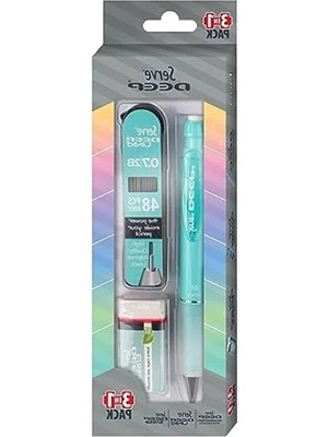 Ulu Pazarlama Nane Yeşili 3'lü Set Versatil Kalem, Silgi ve Kalem Ucu ile