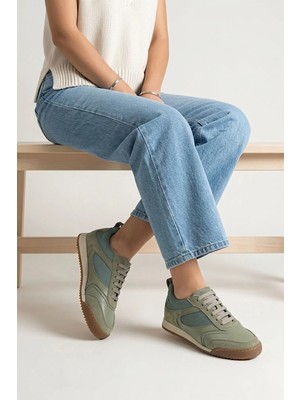 Ziya, Kadın Hakiki Deri Günlük Sneaker 1611022Z2709 Yeşil