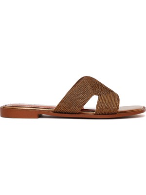 Derimod Kadın Bronz Metalik Terlik 26SFE480232