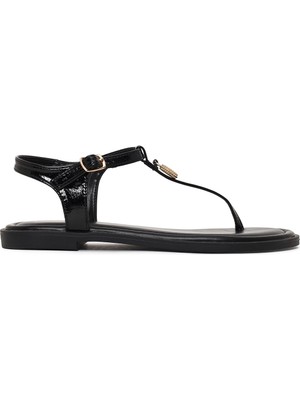 Derimod Kadın Siyah Parmak Arası Sandalet 26SFE498818