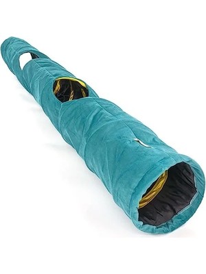 Ulu Pazarlama 135X20 cm Katlanabilir Kedi Tüneli, Kadife Kumaş